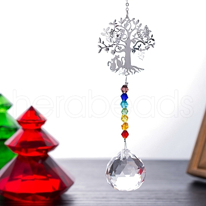 Crystal Glass Sun Catcher Pendant PW-WG8D0B8-05-1