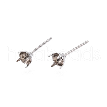 Non-Tarnish 316 Surgical Stainless Steel Stud Earring Setting X-STAS-S117-023A-1