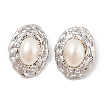 304 Stainless Steel Stud Earrings EJEW-B108-01P-1