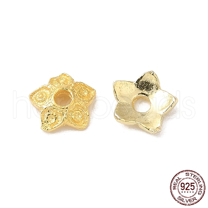 925 Sterling Silver Bead Caps STER-F055-02G-1