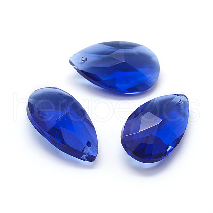 Faceted Glass Pendants GLAA-F069-S-A22-1