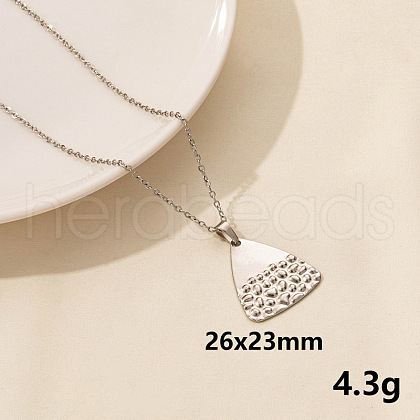 304 Stainless Steel Triangle Pendant Necklaces ZZ2902-9-1