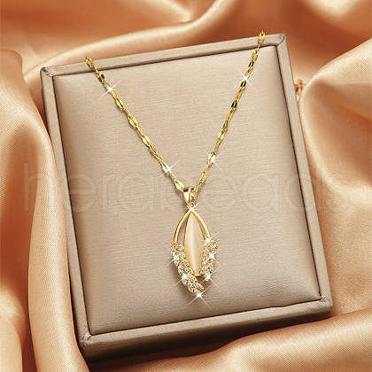 Alloy Crystal Rhinestone Pendant Necklaces for Women WGDF473-17-1