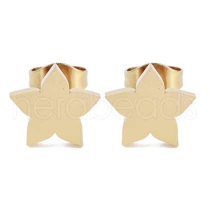 PVD Vacuum Plating 304 Stainless Steel Stud Earrings for Women EJEW-A048-46G-G-1