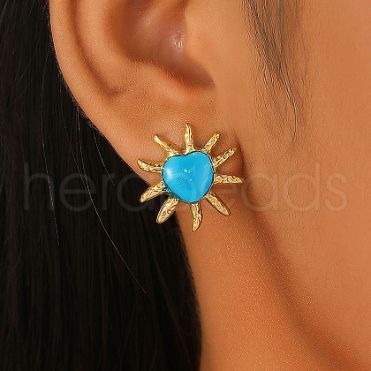 Stainless Steel Stud Earrings PW-WGF051C-03-1