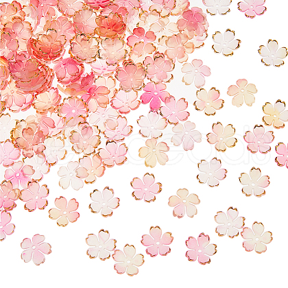 DICOSMETIC 150Pcs Acrylic Bead Caps OACR-DC0001-31A-1