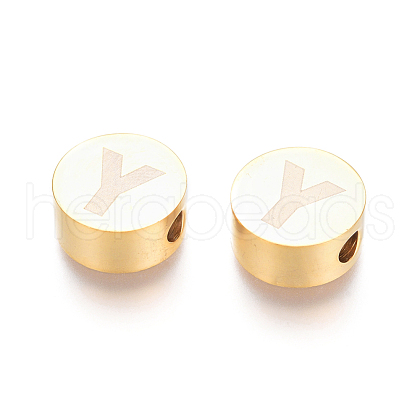 304 Stainless Steel Beads STAS-I126-02G-Y-1
