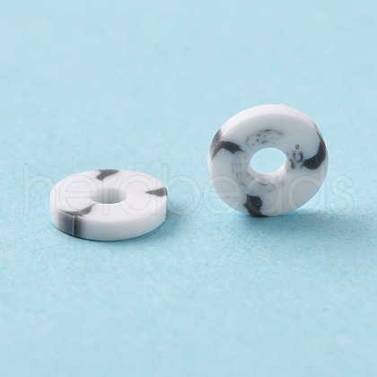Handmade Two Tone Polymer Clay Beads CLAY-N008-B010E-1