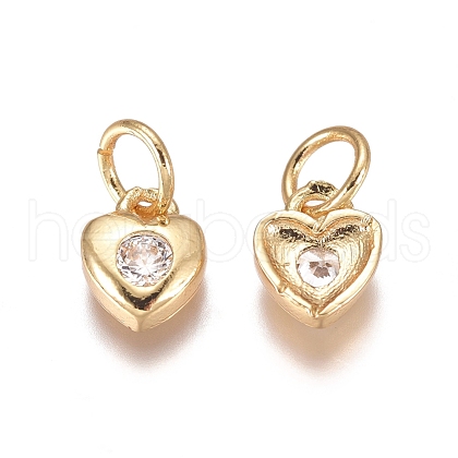 Brass Pendants ZIRC-I038-35G-1