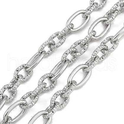 304 Stainless Steel Twist Oval Link Chains CHS-K017-03P-1