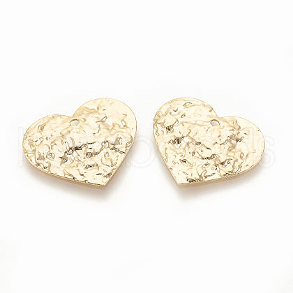 Brass Hammered Pendants X-KK-S345-093-1