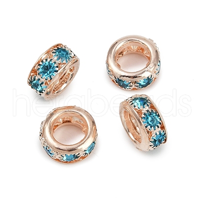 Brass Rhinestone Beads KK-U071-02C-03LG-1