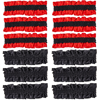 Gorgecraft 6 Pairs 2 Colors Polyester Elastic Garters DIY-GF0008-61-1