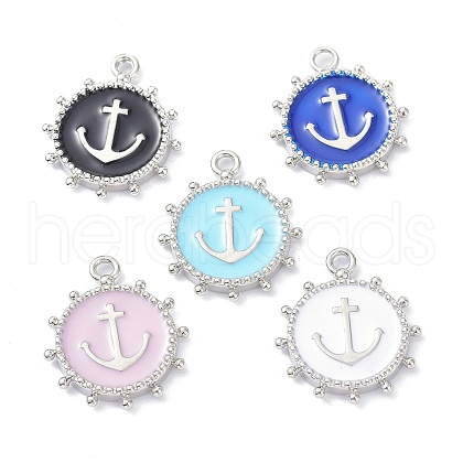 Eco-Friendly Stainless Steel Enamel Pendants STAS-C031-02P-1