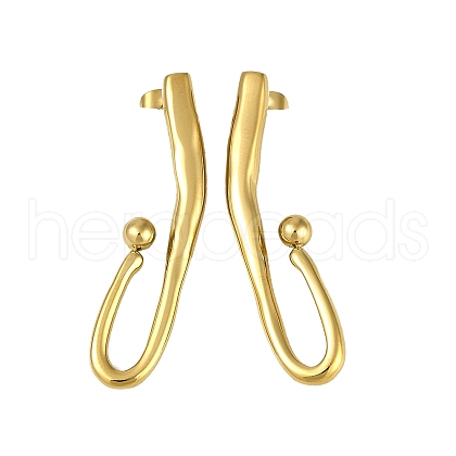 PVD Vacuum Plating 304 Stainless Steel Stud Earrings EJEW-Z075-07G-1