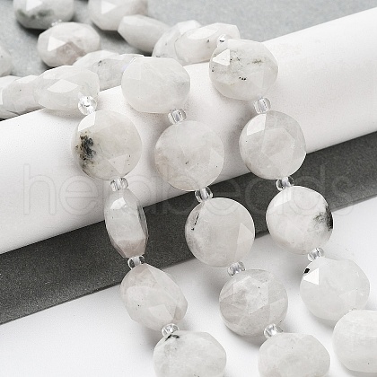 Natural Rainbow Moonstone Beads Strands G-NH0004-023-1