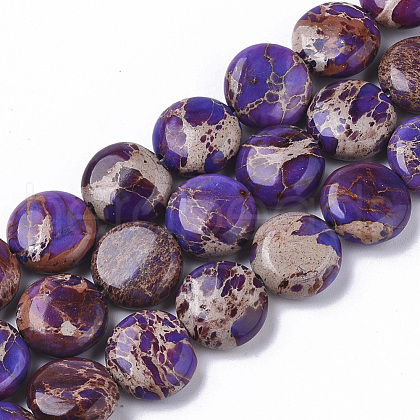 Natural Imperial Jasper Beads Strands G-S355-87A-03-1