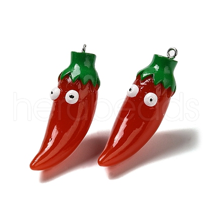 Cartoon Opaque Resin Vegetable Pendants CRES-B018-02B-1