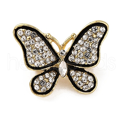 Zinc Alloy Rhinestone  Lapel Pins for Backpack Clothes JEWB-D305-02G-G-1