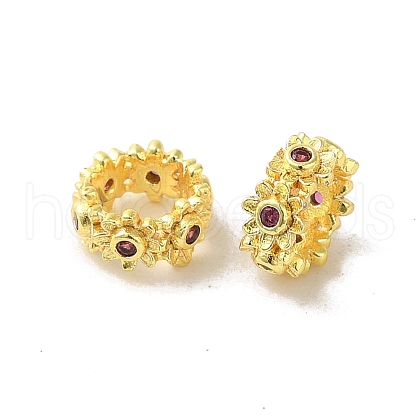 Rack Plating Brass Beads KK-B088-01B-02G-1