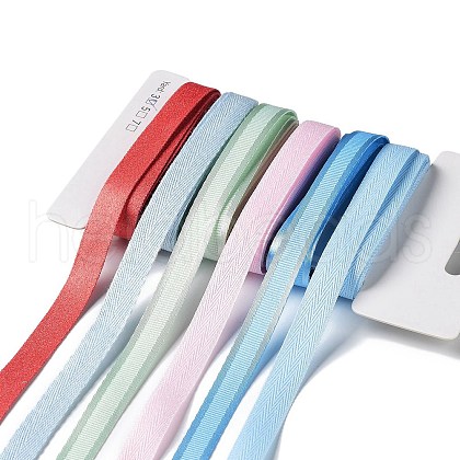 18 Yards 6 Colors Polyester Ribbon SRIB-C001-B11-1