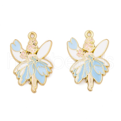Rack Plating Alloy Enamel Pendants FIND-A040-08D-02G-1