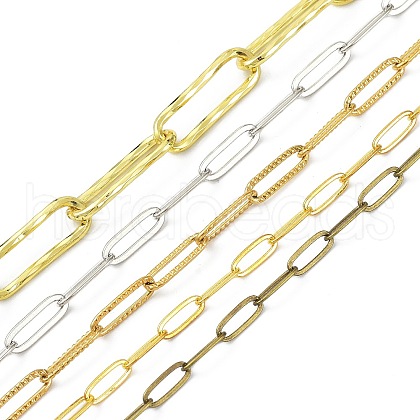 Brass & Stainless Steel Paperclip Chains CHS-XCP0001-05-1