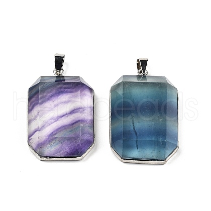 Natural Fluorite Pendants G-B139-02P-05-1