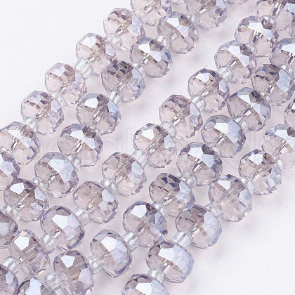 Electroplate Glass Beads Strands EGLA-E051-PL8mm-B03-1