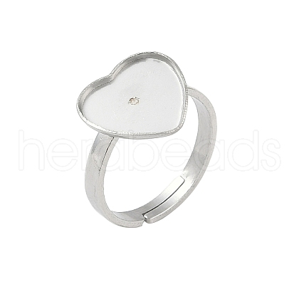 Non-Tarnish 304 Stainless Steel Adjustable Ring Components STAS-Z064-05P-01-1