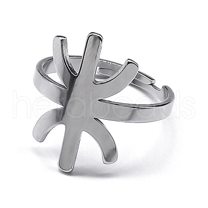 Non-Tarnish 304 Stainless Steel Adjustable Finger Rings RJEW-C074-02P-1
