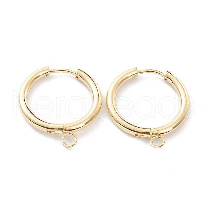 201 Stainless Steel Huggie Hoop Earring Findings STAS-P283-01H-G-1