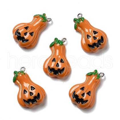 Halloween Opaque Resin Pendants RESI-B011-17-1