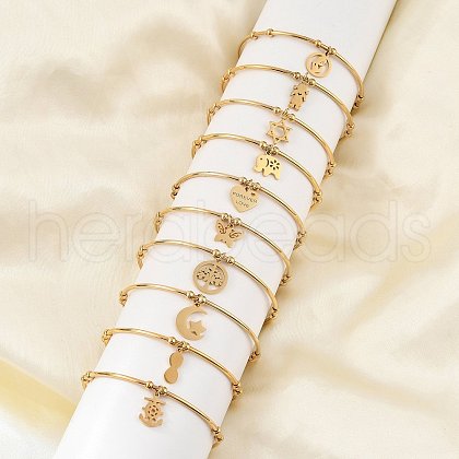 304 Stainless Steel Cuff Bangles BJEW-M284-20G-1