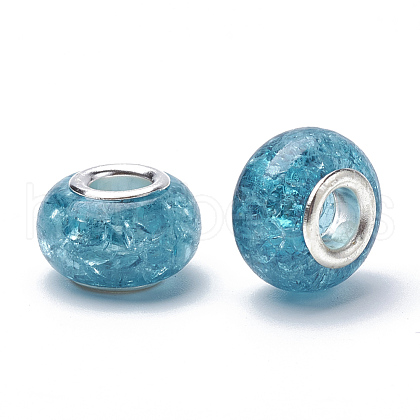 Crackle Resin European Beads RPDL-S012-B03-1