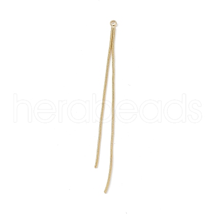 Brass Round Snake Chains Tassel Big Pendants KK-P227-06A-G-1