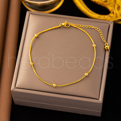 Stainless Steel Alloy Charm Anklets WG33B59-19-1