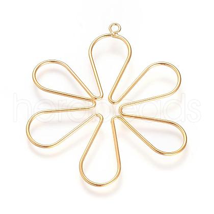 Brass Big Pendants KK-R058-020G-1