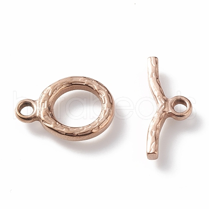 Ion Plating(IP) 304 Stainless Steel Toggle Clasps STAS-K209-06RG-1