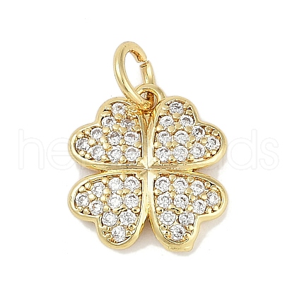 Rack Plating Brass Micro Pave Cubic Zirconia Pendants KK-H509-23G-03-1
