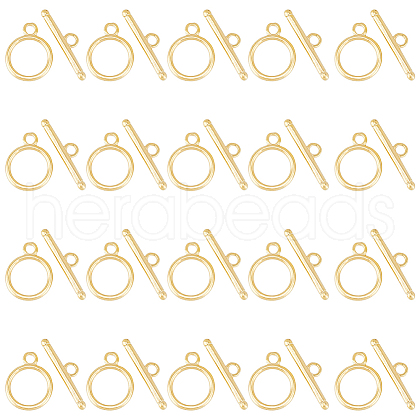 DICOSMETIC 20 Sets Eco-friendly Brass Toggle Clasps KK-DC0002-29-1
