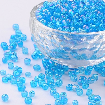 (Repacking Service Available) Round Glass Seed Beads SEED-C016-4mm-163B-1