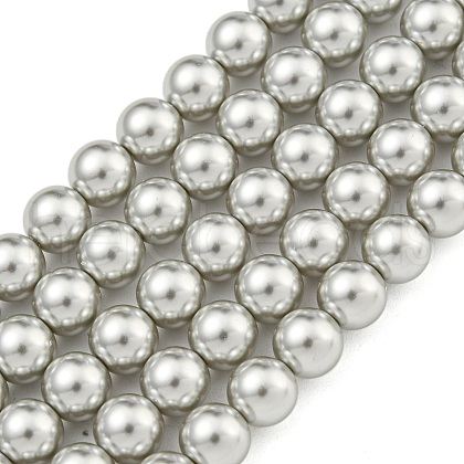 Glass Pearl Beads Strands HY-G002-01C-04-1