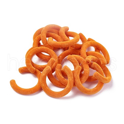 Flocky Acrylic Beads X-OACR-L010-A-08-1