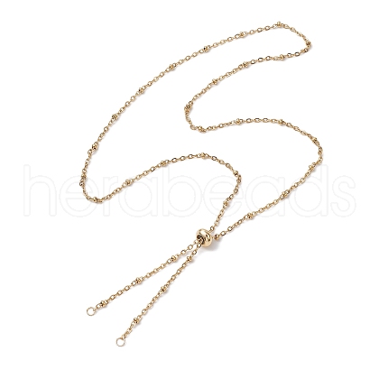 Ion Plating(IP) 304 Stainless Steel Slider Necklace Makings AJEW-JB01276-1