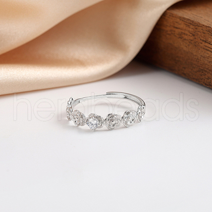 925 Sterling Silver Finger Rings for Women RJEW-C133-03P-1