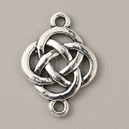 Tibetan Style Alloy Knot Connector Charms FIND-CJC0007-41B-1