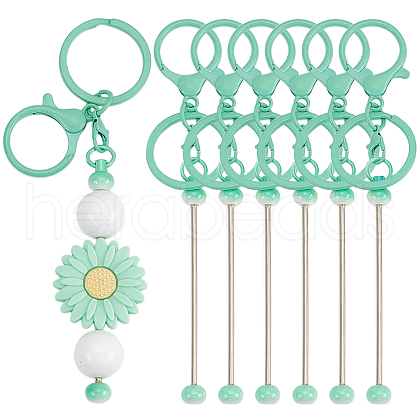 SUNNYCLUE DIY Iron Bar Beadable Keychain Making Finding Kit DIY-SC0025-45-1