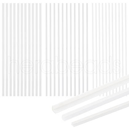 BENECREAT 60Pcs 3 Style ABS Plastic L Shape Tubes DIY-BC0006-40-1