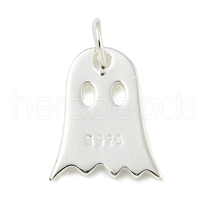 925 Sterling Silver Halloween Ghost Charms STER-NH0001-75S-1